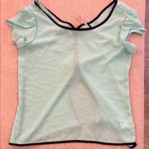 HeartSoul Green Fitted Cap Sleeve Blouse